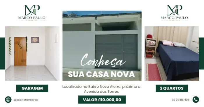 VENDO CASA NOVO ALEIXO - ÁGUAS CLARAS
