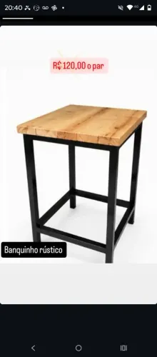 Banquinho rústico (valor do par)
