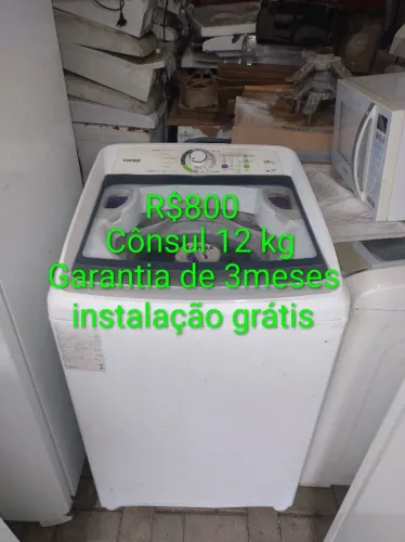 Vendo máquina de lavar Cônsul 12 kg, cesto em inox, garantia de 3meses,R$800.Itajai.