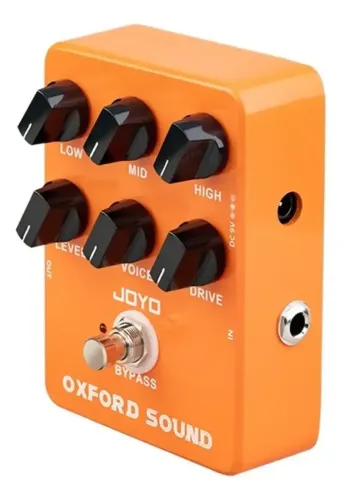 Pedal Guitarra Overdrive Joyo Oxford Sound Rock Anos 70 Laranja