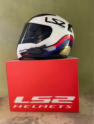 Capacete LS2 com intercomunicador + Luva