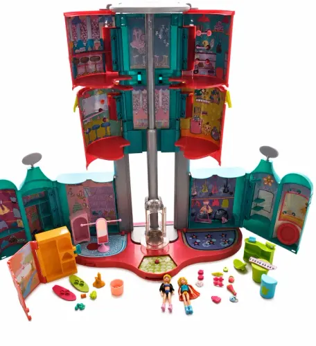 Polly Pocket Mega Shopping + Mini Cenário Acampamento