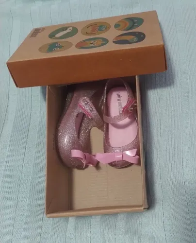 Mini Melissa rosa com gliter