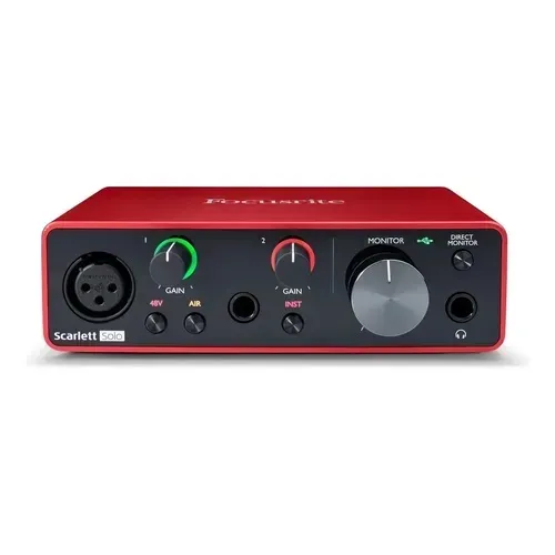 Focusrite Solo 3gn com cabo usb