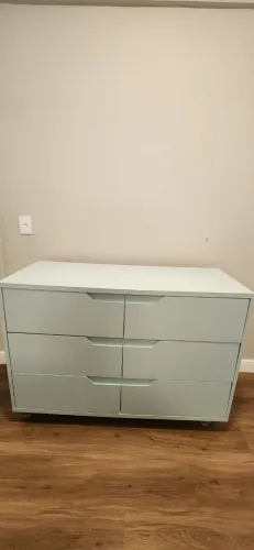 Cômoda infantil 6 gavetas grandes em MDF