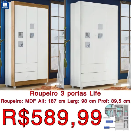 Guarda Roupas infantil Life / 2 cores / frete grátis / pague na entrega 