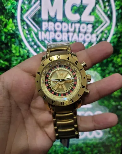 Relógio Bvlgari cassino aprova d'água