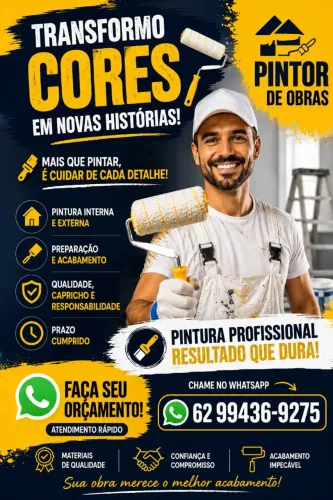 Pintura Residencial e Comercial | Orçamento Rápido no WhatsApp: *