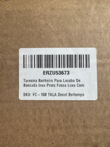 Torneira Banheiro para Lavabo de Bancada Inox Preto Fosco Luxo Com
