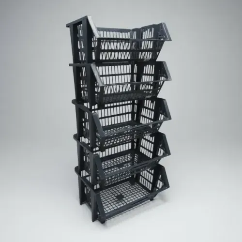 Cesto estante modular plástico preto