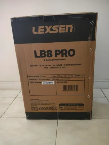 Caixa de Som Lexsen LB8 Pro 480W Bluetooth Portátil com Bateria USB