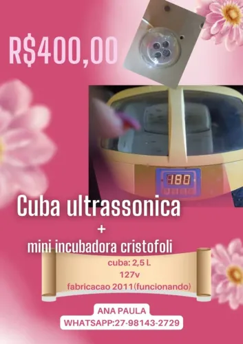 vendo cuba ultrassonica de odontologia