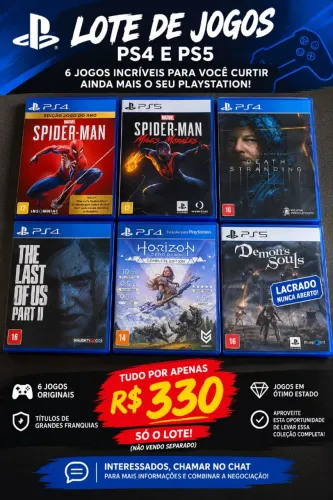 Lote de Jogos de Ps4 e Ps5 no Desapego