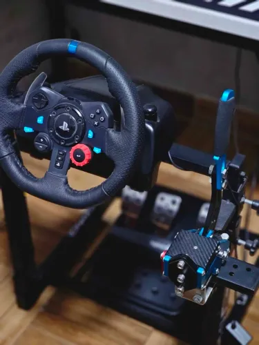 Cockpit Simulador Volante + Freio de Mão + Suporte