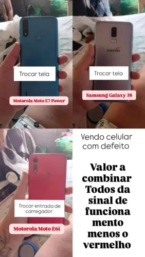 Celular com defeito 