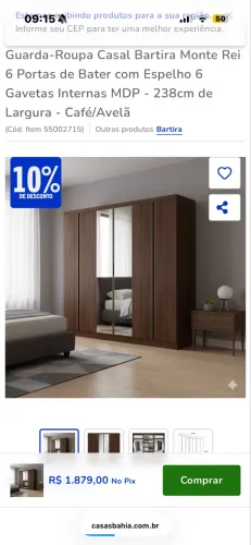 Guarda roupa casal bartira monte rei