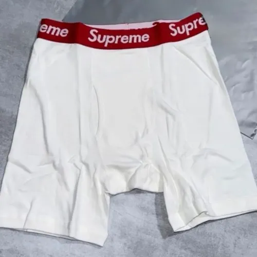 cueca supreme hanes boxer sup boxers underwear branco branca vermelha stripe faixa calção