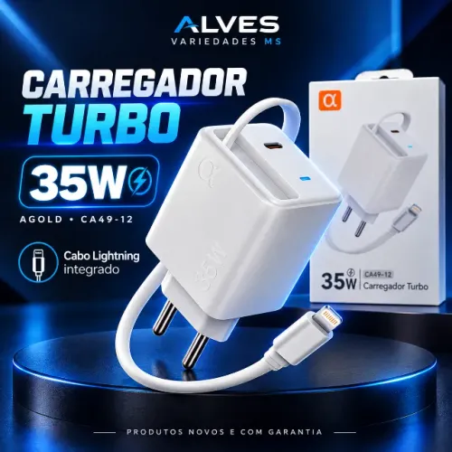 Lançamento carregador turbo 35w para iPhone Lightning cabo retrátil