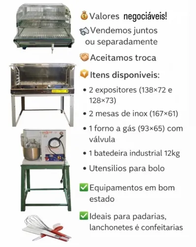 Equipamentos para padaria e confeitaria