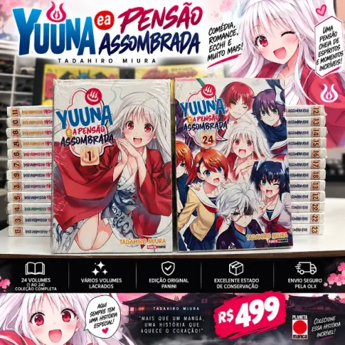 Yuuna e a Pensão Assombrada Completo 1 ao 24 - Panini - Lacrados