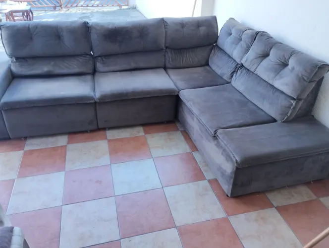 Vende-se sofá retrátil 5 lugares, , cadeiras, piscina