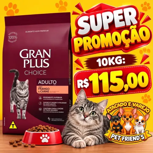 Ração Gran plus gato mega oferta