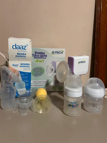 Kit Completo de Amamentação - Mamadeiras + Bomba Tira-Leite + Bico de Silicone