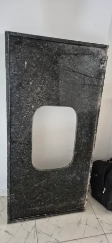 Bancada de granito 120x 60cm preta (verde ubatuba)