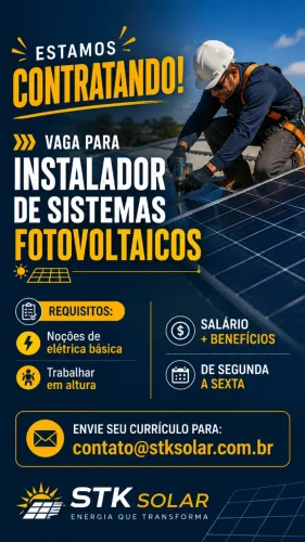Ajudante eletricista para instalação de sistema solar fotovoltaico