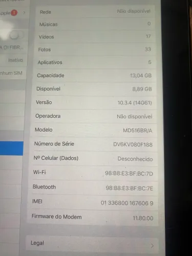 iPad 4 geração todo ok