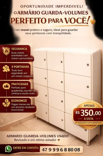 Armário guarda volumes