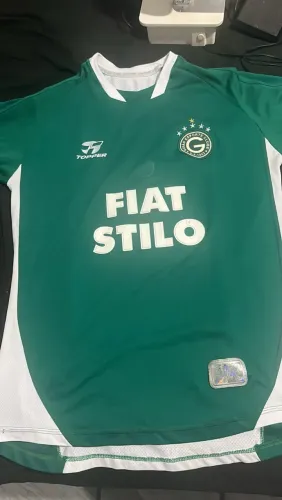 Camisa do Goiás Topper de 2003 com patrocínio Fiat Stilo e número 9 nas costas