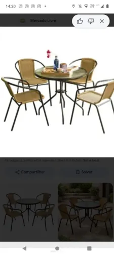 Mesa com 2 cadeiras