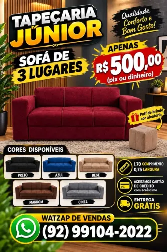Sofás novos a pronta entrega. 500,00 entrega grátis 