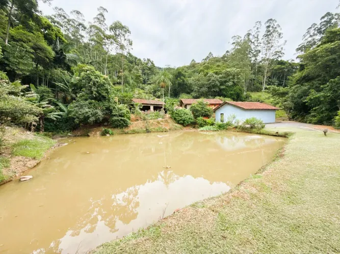 Sítio amplo, com lagoa, riacho, nascente, pomar. Próximo da BR-470