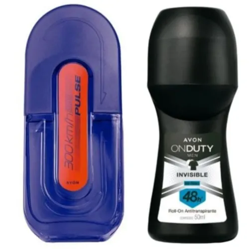 kit original da avon lacrado 1 colônia 300km/h pulse+1 roll-on onduty 48h aproveite