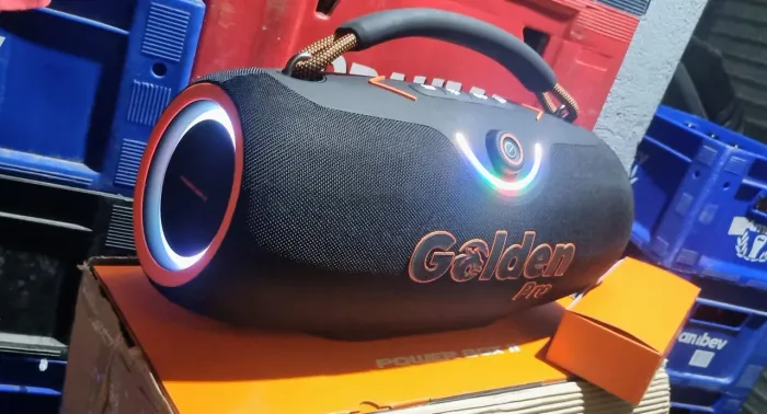 Boombox Golden pro 350w Top nova na caixa BARATO 