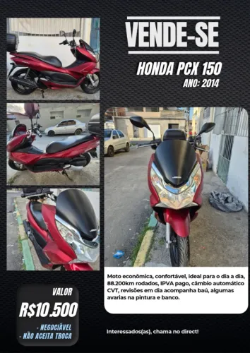 VENDE-SE HONDA PCX 150 2014