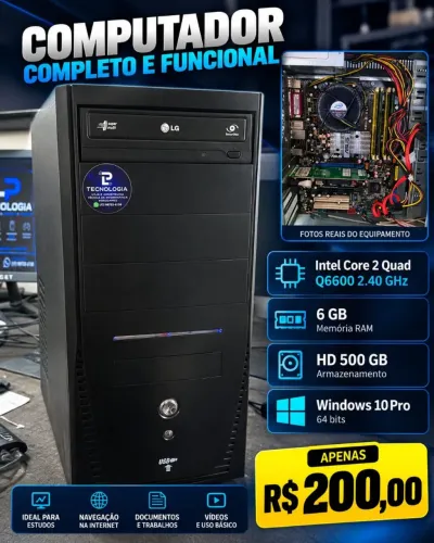 COMPUTADOR DESKTOP - INTEL CORE 2 QUAD