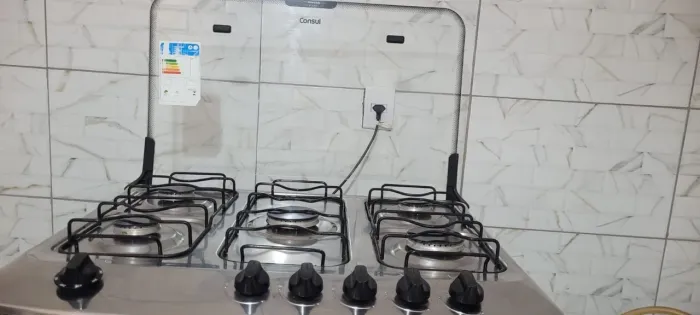 Fogão novo, 5 bocas