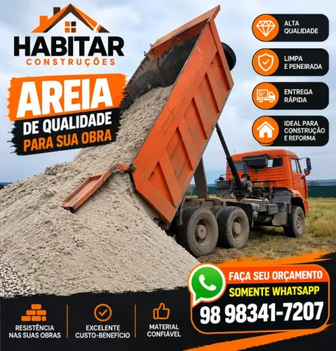 Areia Branca de Qualidade | Entrega Rápida | Habitar Construções