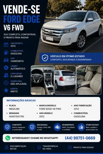 Ford Edge Limited 3.5 V6 24V FWD Aut. 2012