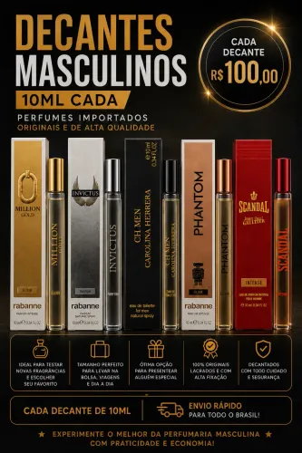 DECANTES MASCULINOS IMPORTADOS - 10ML