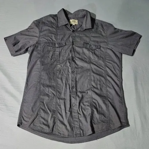 Camisa de Botão Cinza