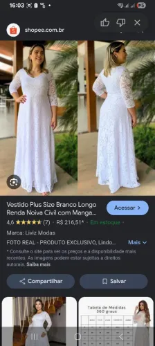 Vende vestido casamento civil 