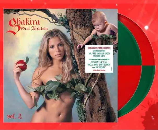 Shakira Oral Fixation Vol.2 Urban Outfitters Verde e vermelho Lacrado