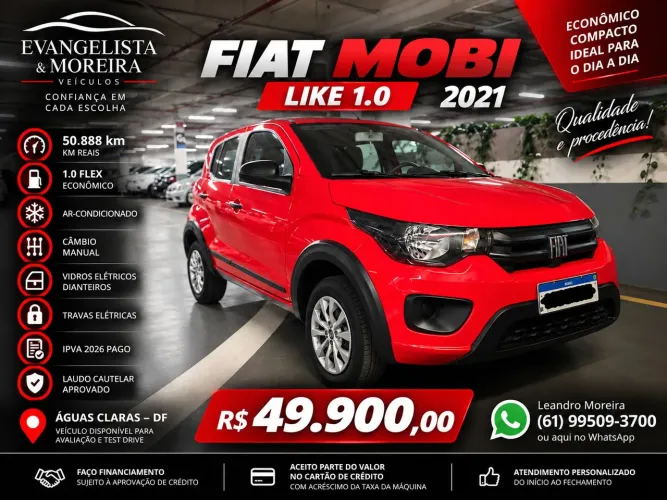 Fiat Mobi Like 1.0 Fire Flex 5P. 2021