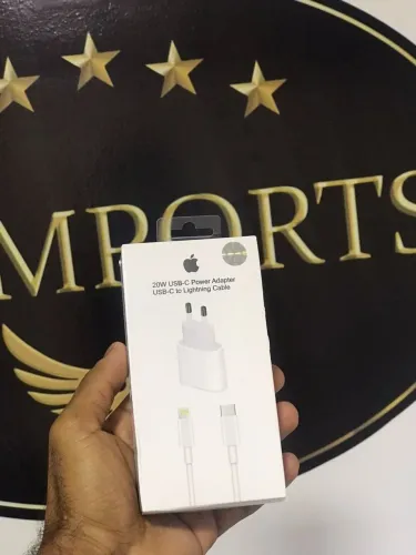 Carregador iPhone Turbo 20W Fonte + cabo USB-C / Lightning Rápido
