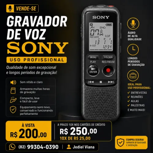 gravador de voz sony 