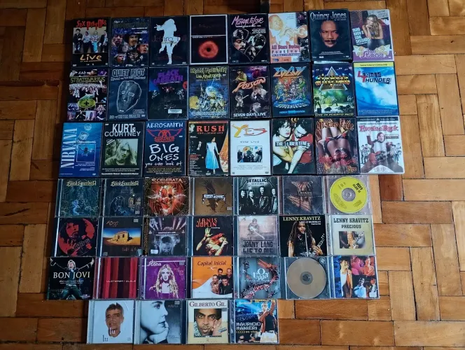 Mega lote de rock, metal e pop (cds e dvds, maiden, sabbath, blind Guardian etc)